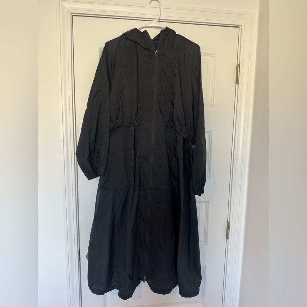 Athleta Black Trench Coat size small NWOT